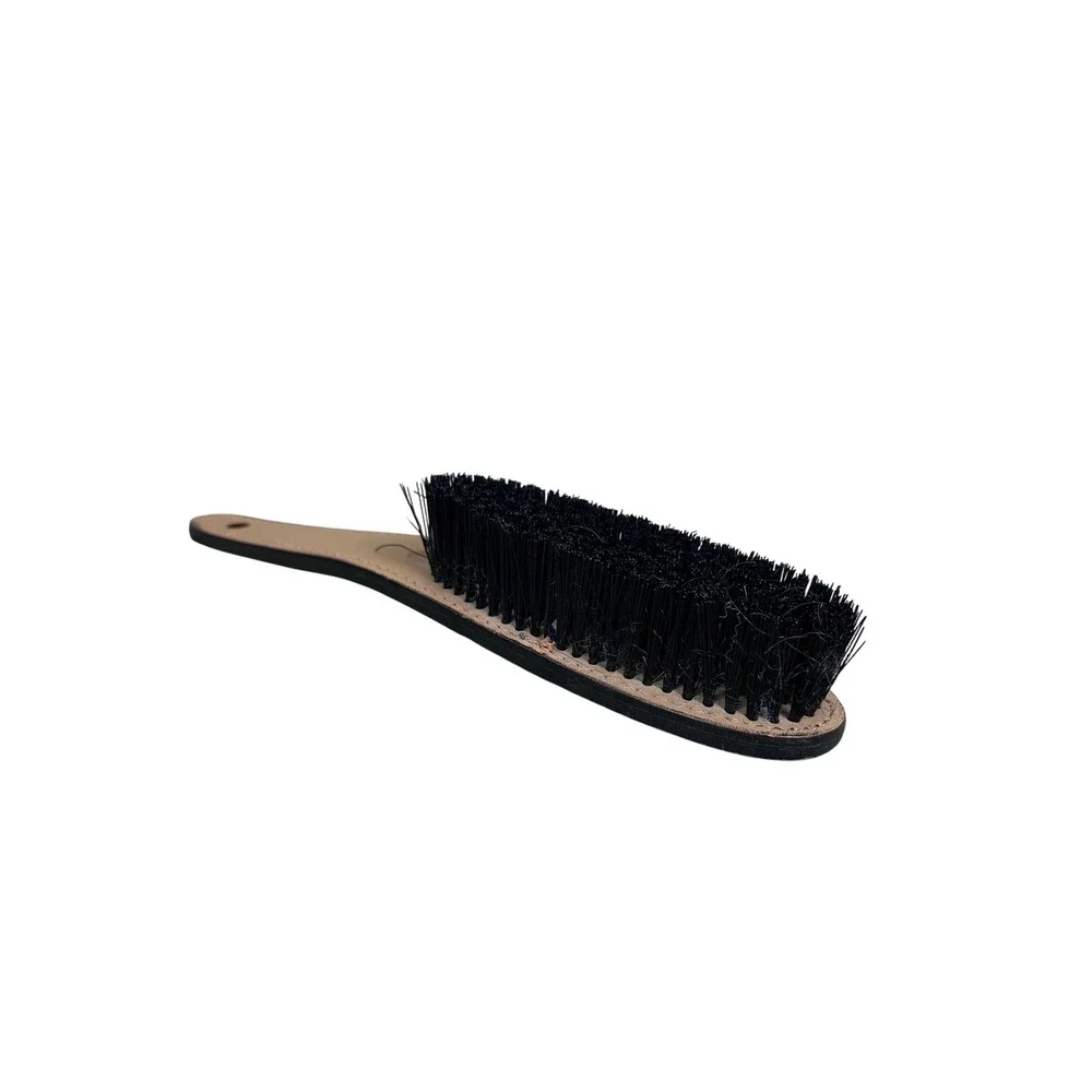 Vintage Leather Boot Shoe Clothing Brush Coarse Bristle Sewn‎ HAAS Stamped 10